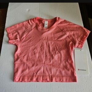 lululemon athletica Swiftly Tech Cropped Pink Short Sleeve Top